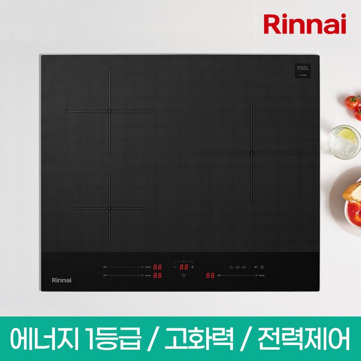 린나이 1등급 3구 인덕션 전기레인지 전기렌지 IHM16BS