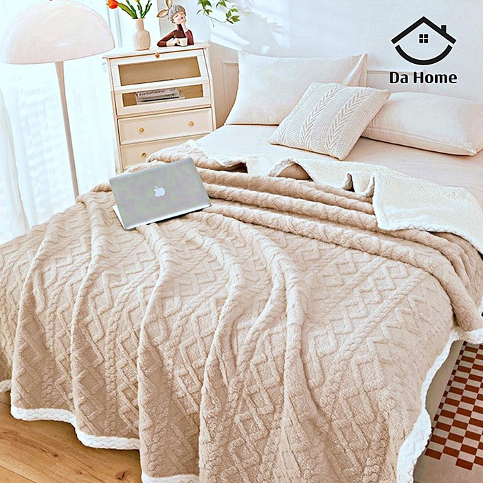 다홈 프리미엄 극세사 양털 담요 어린이 안전 인증 양면