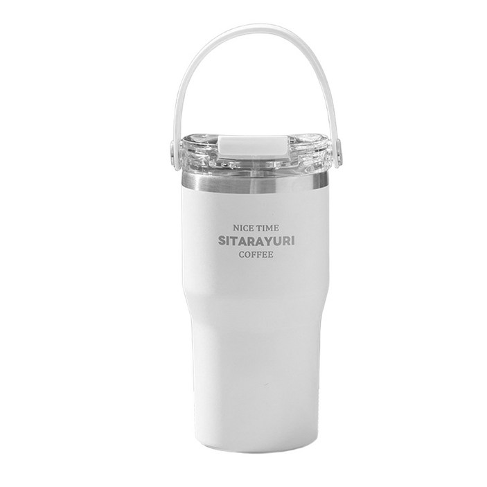 호밍사이 대용량 보온병 보온컵 휴대용 커피컵 304 스테인리스 스틸 이중 보온병 보냉병 이중 빨대 휴대용 보온컵 캠핑용 청량음료컵 빨대컵 차량용 컵