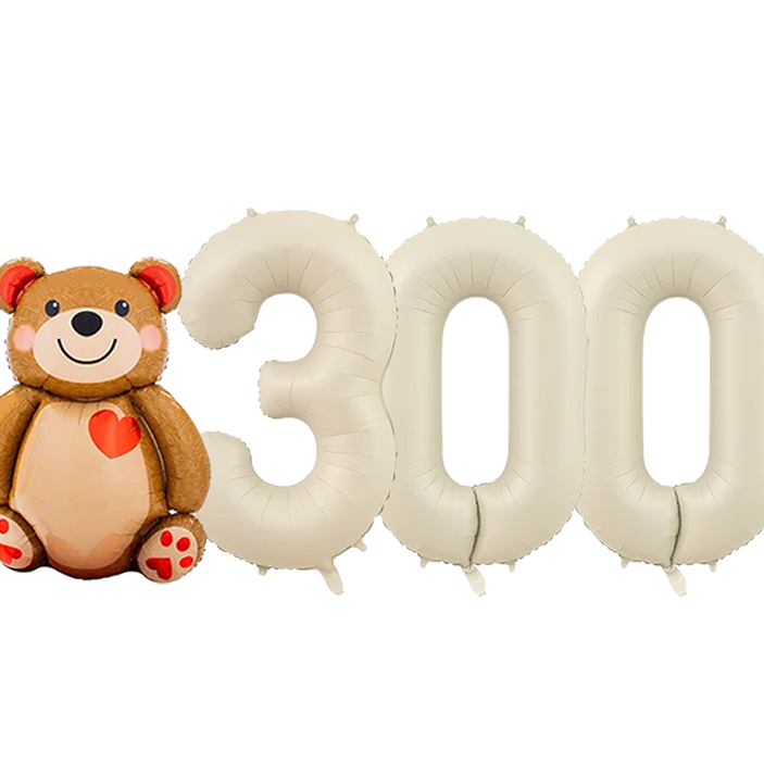 파파 파티 곰돌이 풍선 생일 파티 숫자 풍선 세트