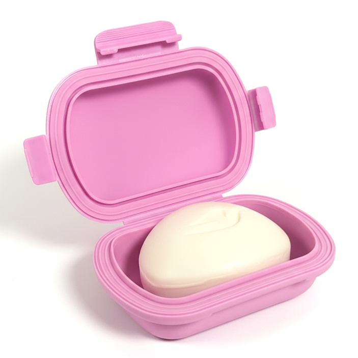 조아리빙 실리콘 휴대용 수영장  방수 비누 케이스