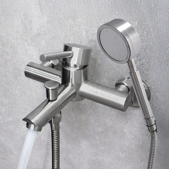 로딘 샤워기수전 무광 욕실 스텐304 샤워수전 욕조 샤워기 수도꼭지 교체 IN-131, 1개