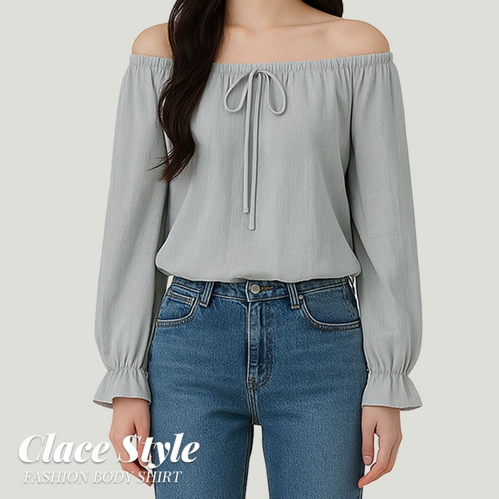 클레이스 뮤즈 셔링 벌룬 탑 블라우스