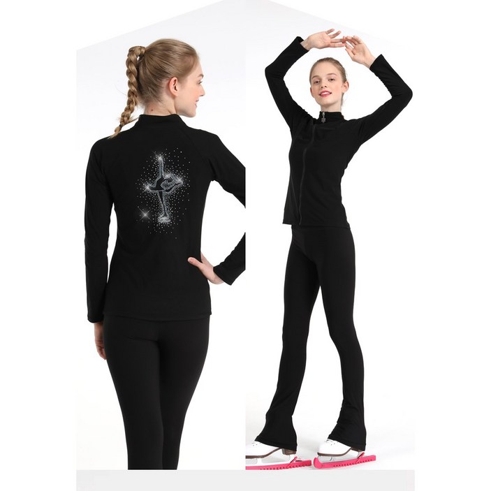 피겨 연습복 세트 피겨스케이트의상 훈련복세트 여아용 주니어 트레이닝복