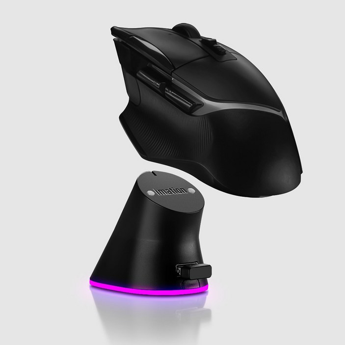 이메이션 충전독2 RGB 차징독2 로지텍 G502G703G903GPRO지슈라지슈라2 호환, 블랙