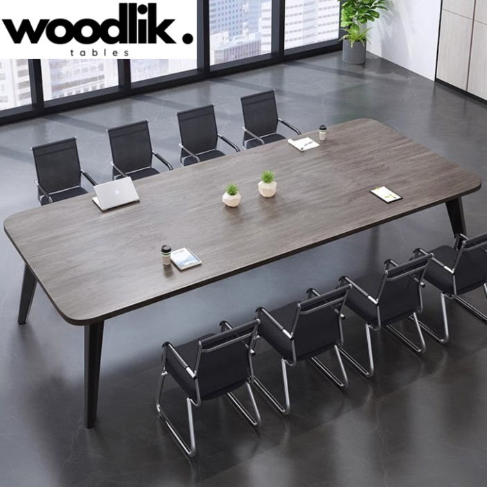 8인테이블 WOODLIK 회의테이블 대형 원목 탁자 사무용 휴게실 연수용 책상