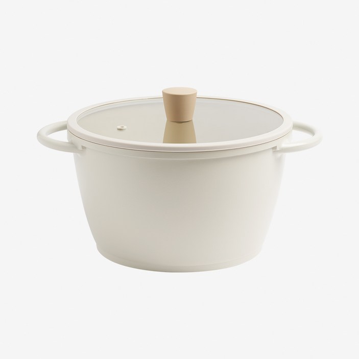 트루쿡 IH 인덕션 양수냄비, 베이지, 1개, 24cm