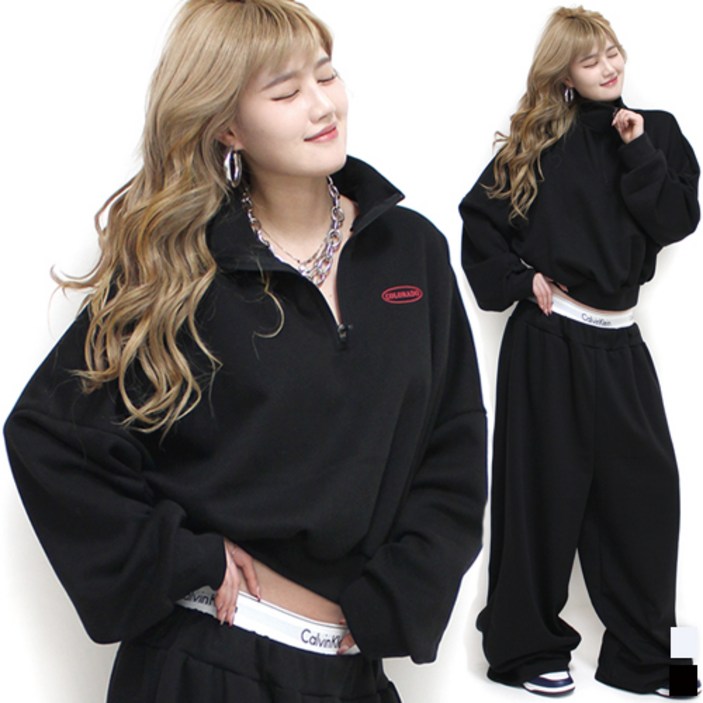 통통마녀  콜로라도 반집업 세트 2 컬러  오버사이즈   120kg 까지 착용   기모 포함 판매