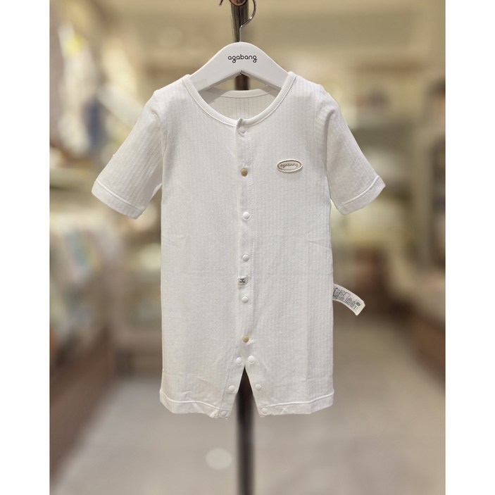 아가방 강남점매끄러운 촉감을 자랑하는 바람솔솔  뱀부 7부우주복대나무원료 항균 방취 저자극 뱀부 우주복  안심 무형광