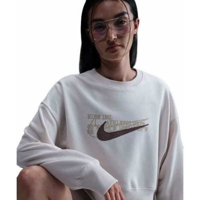 나이키 스포츠웨어 피닉스 플리스 오버 오버사이즈 크루넥 프렌치 테리 스웨트셔츠 W 팬텀 밍크 브라운 HV4790 030 1602677
