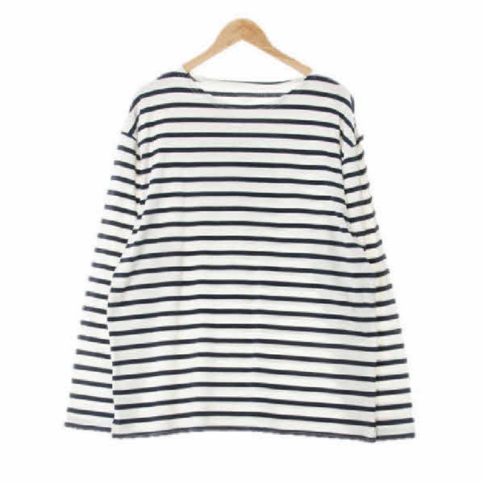 지오다노 4185 아이보리 스트라이프 면 라운드긴팔티셔츠 105 수지네 구제