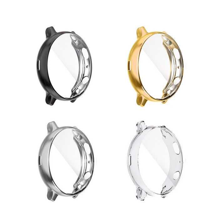 이너스 갤럭시워치 액티브2 44mm 풀커버 TPU 케이스, 블랙, 1개