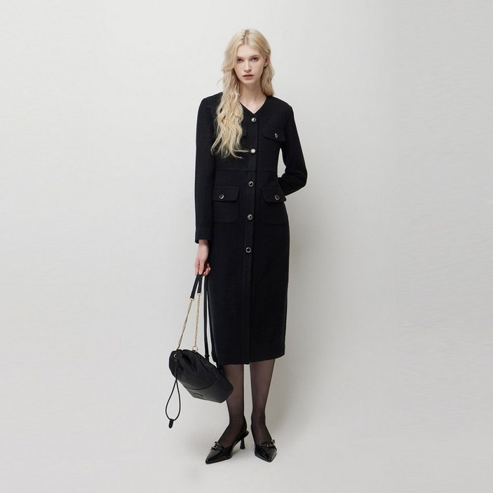시슬리 SISLEY 아웃포켓 트위드원피스 SAOP70611 488072