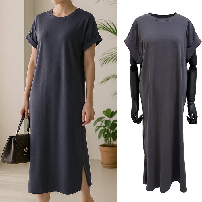 스토리원 WM-SSOP175 여름 코튼 롱 원피스