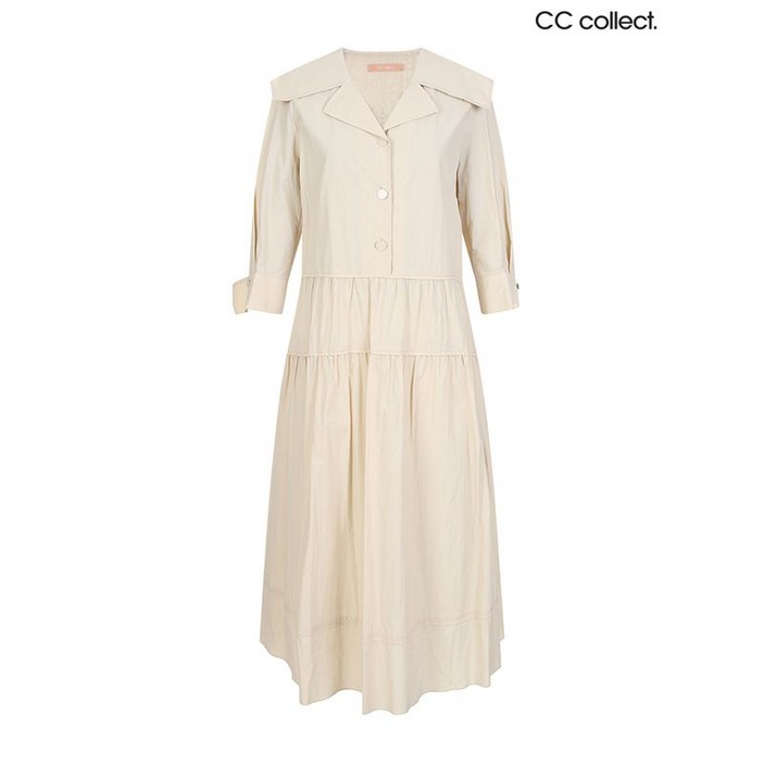 씨씨콜렉트 빅카라넥 롱 여름 원피스 E232MSE132 LE5