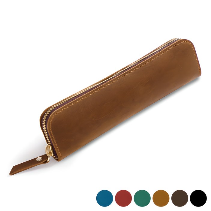 아뜰라임 심플 만년필 소가죽 필통