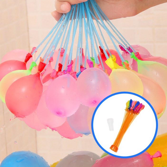 물풍선 다발 제조기 37개 만들기 세트 20팩 풍선 총 740개, 20팩
