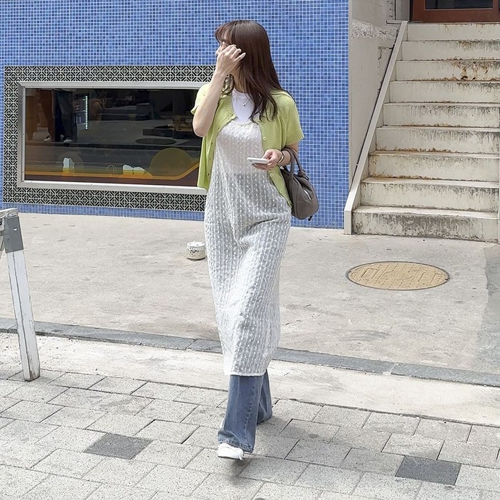 앤샵 여성용 스판 롱 일자 데님 팬츠 청바지(4color)