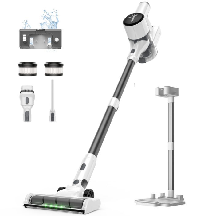 틴도우 차이슨 무선 청소기 BLDC 흡입력 좋은 진공청소기풀구성셀프 스탠딩, 화이트