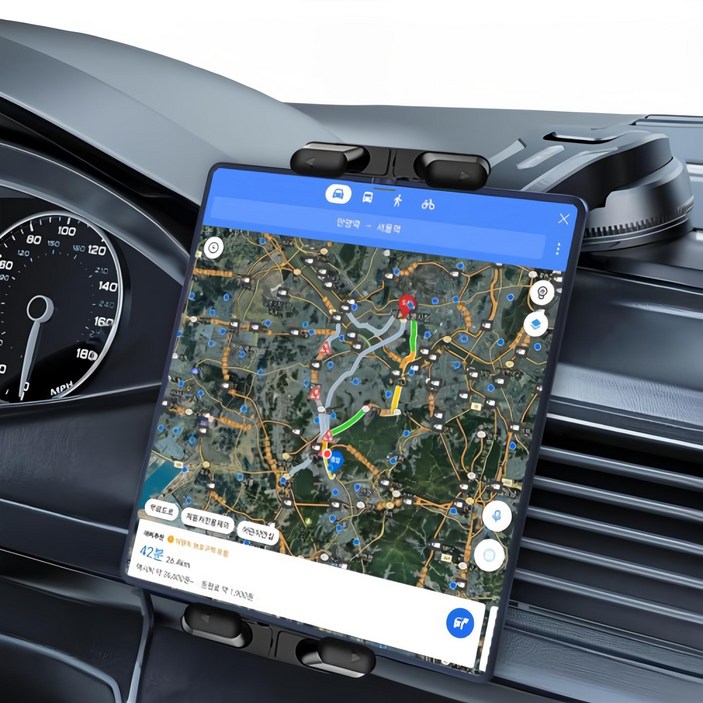 에이덤스 차량용 Z 폴드 FOLD 호환 태블릿 거치대, 1개, 블랙