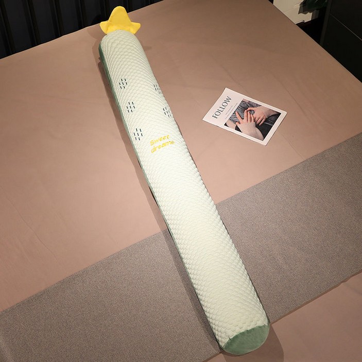 Haengbuk 말랑 모찌 과일 안고자는 긴 배게 바디필로우대형 롱쿠션 과일인형 3종, 선인장