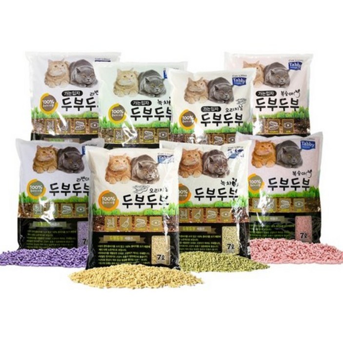 테비토퍼 두부두부 고양이 모래 가는입자