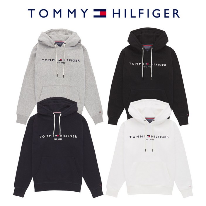 타미힐피거 TOMMY HILFIGER 남녀공용 기모후드 티셔츠 4색상 603960