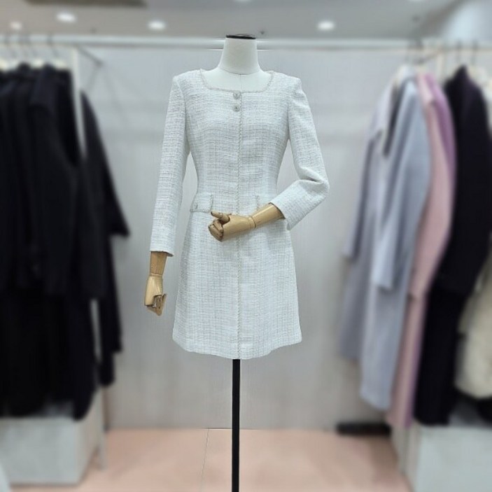 잇미샤 버튼 포인트 트위드 원피스(ITP2WOP780)_ 367868