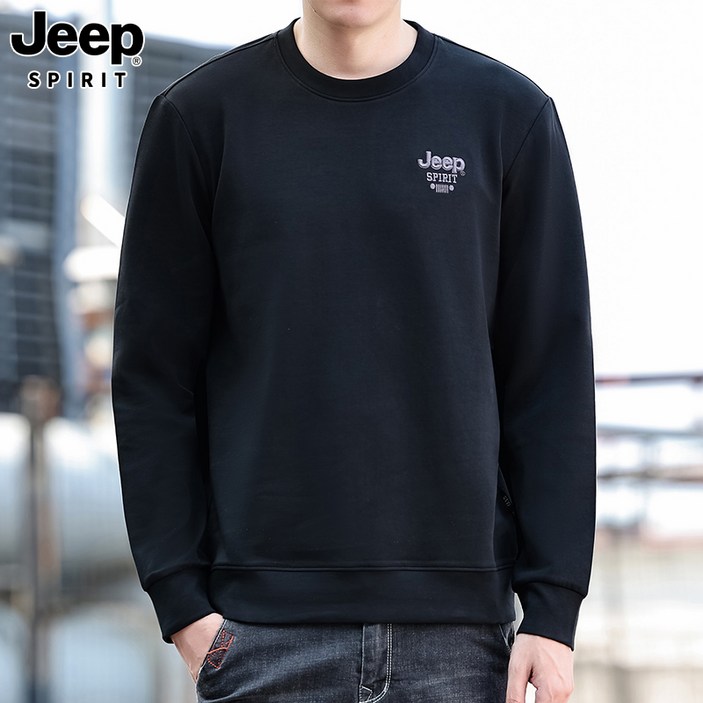 KDCO Jeep Spirit 라운드넥 남성 맨투맨 스웻셔츠