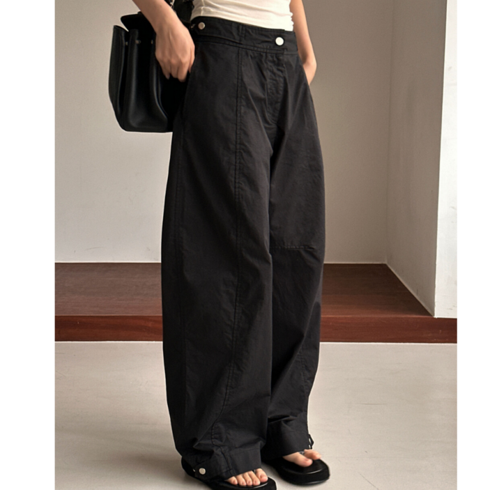 엣지룸 국내제작 스냅버튼 여성 벌룬 팬츠