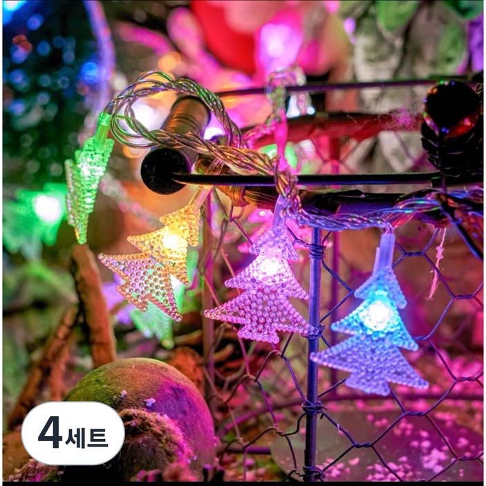 LED 3M명절 분위기 등 야외 조명 등 캠핑 장식소품 조명 장식 줄조명 INBINSD, 4세트, 타입A