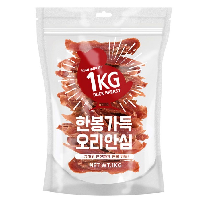 한봉가득 사사미 강아지 간식 1kg, 오리안심, 1개 한봉가득 사사미 강아지 간식 1kg, 오리안심, 1개