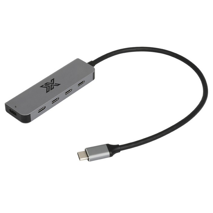 아이엑스 5in1 C to C타입 USB 3.1 Gen2 10G PD 100W 멀티 허브 아이엑스-U31HC5, 다크그레이, 1개