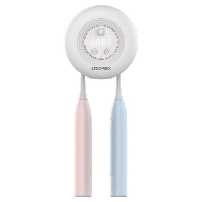 유토렉스 블랑 2구 무선 칫솔살균기, UTC-3600, 화이트