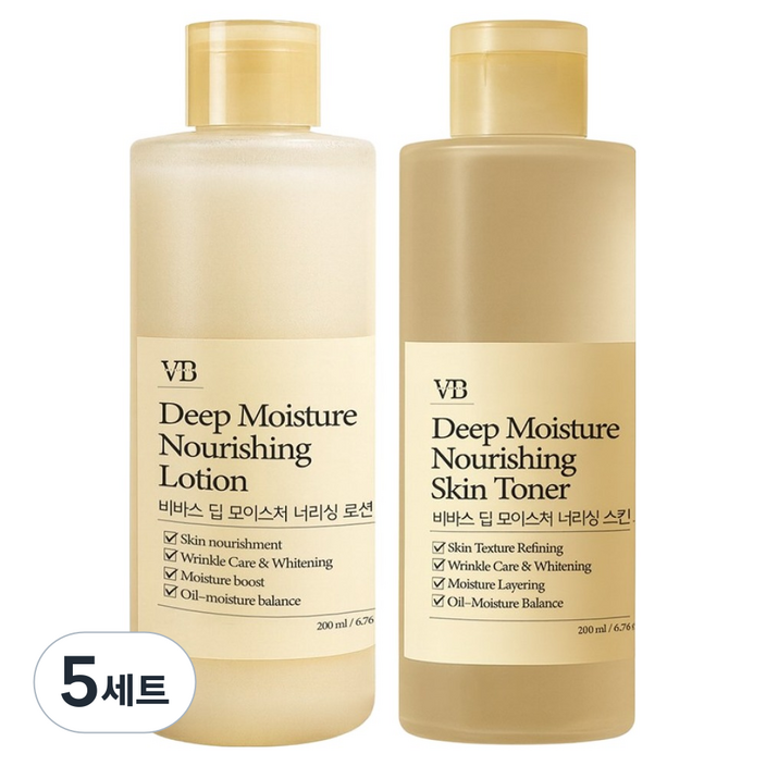 비바스 딥 모이스처 너리싱 스킨로션 세트, 5세트