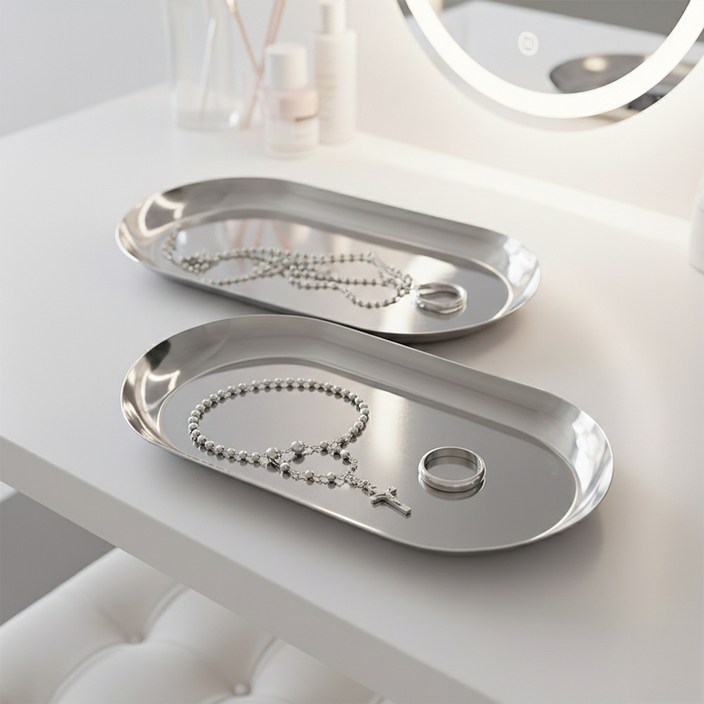 대한 인테리어 감성 오브제 촬영 소품 악세사리 보관 트레이 2p