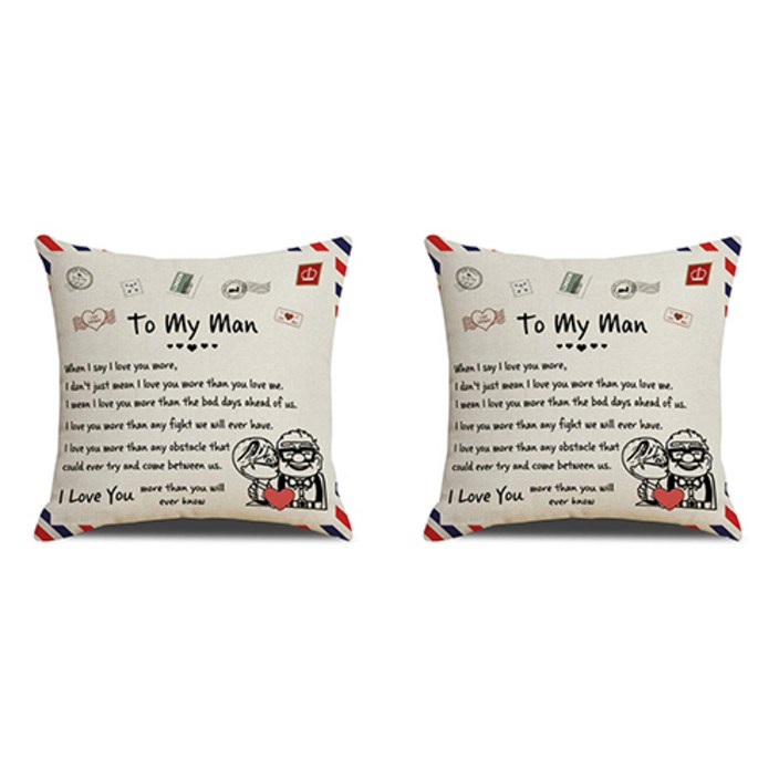 너에게 쓰는 편지 북유럽 스타일 레터링 쿠션 커버 2p