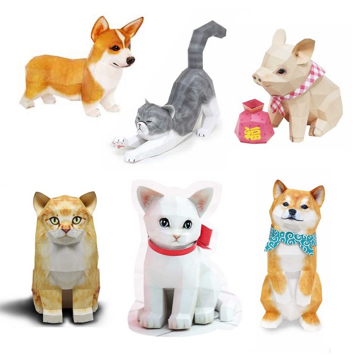 스코티시폴드 고양이 DIY 페이퍼 크래프트 만들기