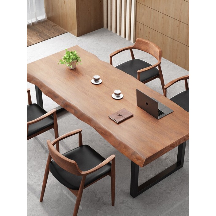 우드슬랩 테이블 내추럴 상판 거실 대형 데스크 회의