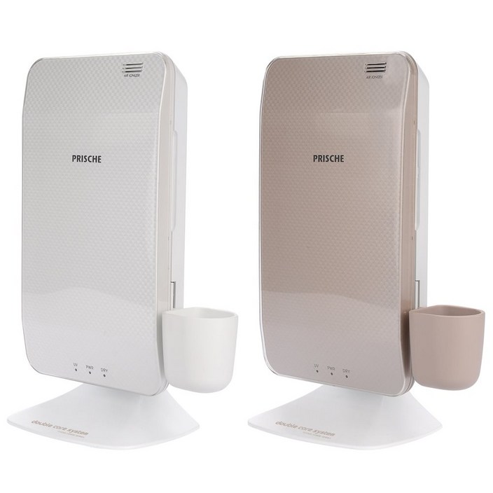 [프리쉐] 칫솔살균기 더블케어 아트 PA-TS3000 / UV LED살균 + 히터건조 + 탈취정화 / 스탠드,벽걸이 겸용