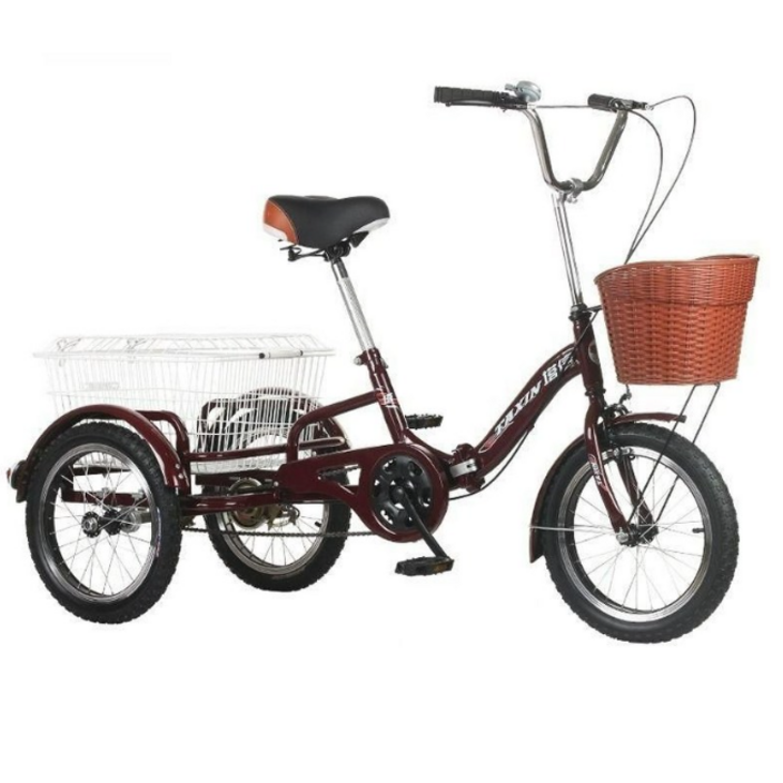 성인용 세발자전거 장보기 삼륜 어르신 바구니
