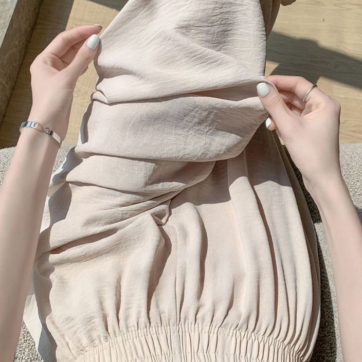 바바 체형커버 살랑살랑 여성 와이드 밴딩 팬츠 냉감소재