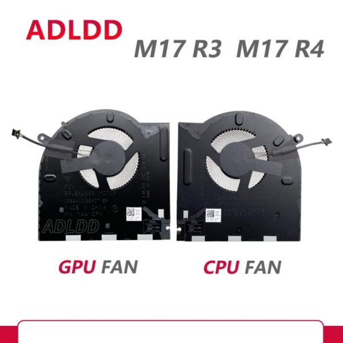델에일리언웨어 노트북용 CPU 쿨러 팬  M17 R3 R4 P45E 0H5TYJ 0CNV63 FM7J EG50061S11C010S9 DC28000ROSL