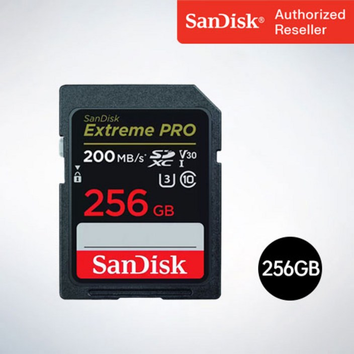 샌디스크 SD메모리카드 SDXC  Extreme Pro 익스트림 프로 UHS-I SDXXD 256GB 20230725