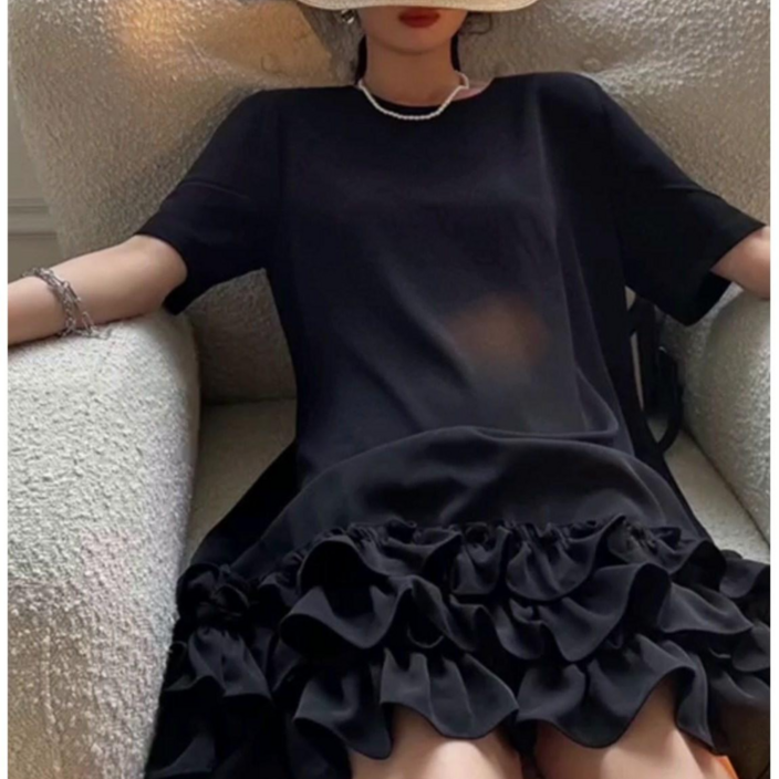 시즌마감 대폭 세일 체형커버 날씬 스타일 귀여운 원피스 블랙