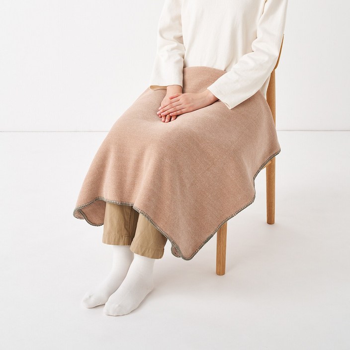 무인양품 플리스 양면 사용이 가능한 담요 핑크 80x130cm