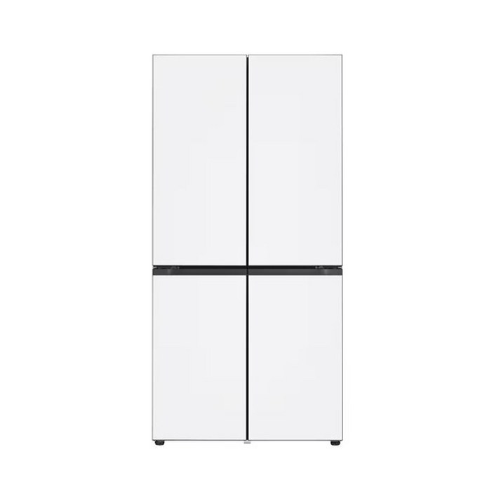 LG 오브제 키친핏 4도어 양문형 빌트인 냉장고 화이트 UV 제균