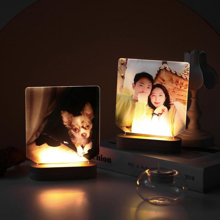 LED 주문제작 사진 드로잉 아크릴 무드등[집들이 기념일 커플 친구 어린이집 선물], 기본형(전체형/디자인형)