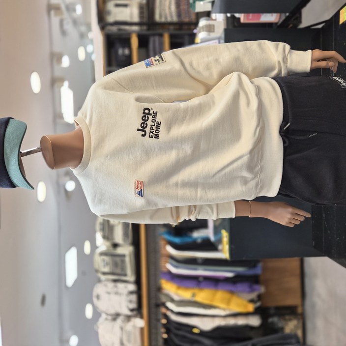 지프 JEEP 남여공용 마운틴 프린트 맨투맨 JM1TSU868