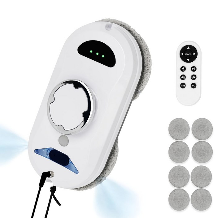 Novatech S1 창문 로봇청소기 5800Pa 초강흡입력 자동 분수 유리창 로봇청소기 초슬림 창문 청소기, NoaS1, White